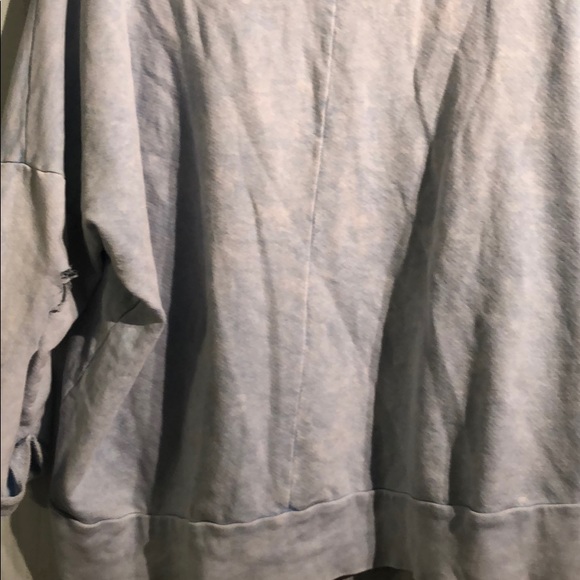 Light Blue Ripped Sweatshirt - Picture 4 of 6